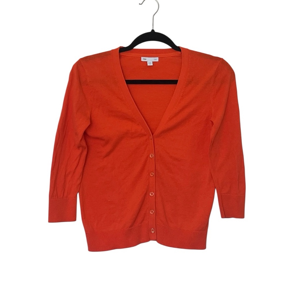 GAP Orange Cardigan Sweater